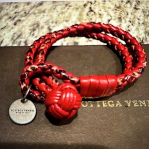 BOTTEGA VENETA SNAKESKIN INTRECOTTA DOUBLE STRAND BRACELET - Picture 6 of 7